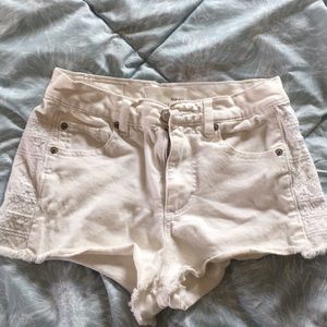 Garage High Waisted White Shorts